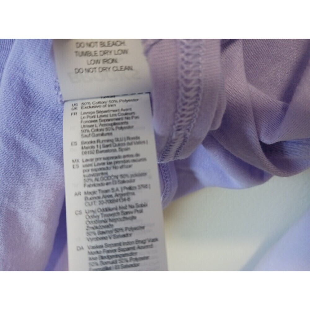 Brooks Top Distance Graphic Running Long Sleeve Heather Violet Size XS - Picture 8 of 9